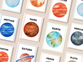 Planet posters mockup banner