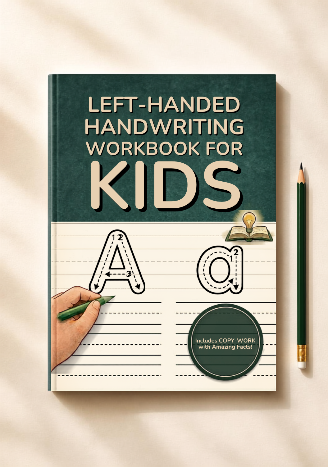 Left Handed Handwriting Workbook for Kids