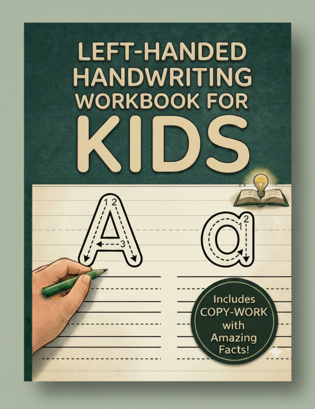 Left Handed Handwriting Workbook for Kids | Ages 6-10 Print Writing Practice | Smudge-Free Pull-Stroke Method | Homeschool, Classroom & OT Handwriting Workbook